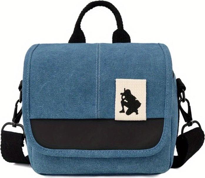 Produktbild Only-Bags.Store Praktische Crossbody SLR DSLR Kameratasche Canvas Schultertasche mit Reissverschluss