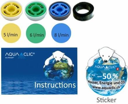 aquaclic regulator set for SwissClima shower head