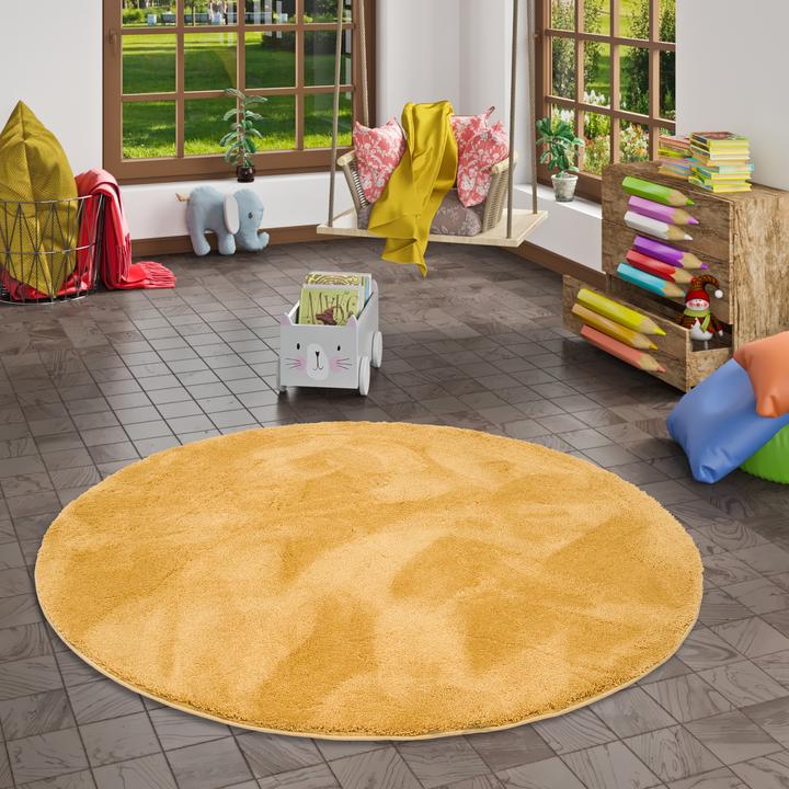 Produktbild Pergamon Super Soft Kinder Hochflor Teppich Silky Kids Rund (200x200 cm)