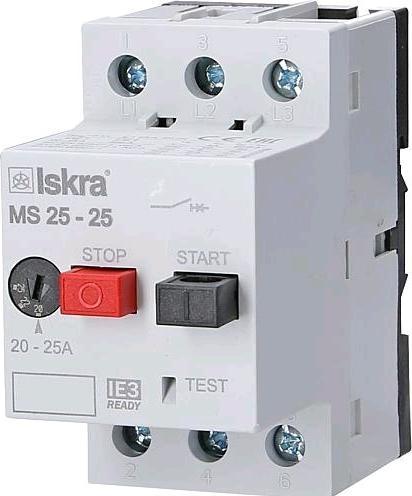 Iskra IE3 motor protection switch compliant MS25 25