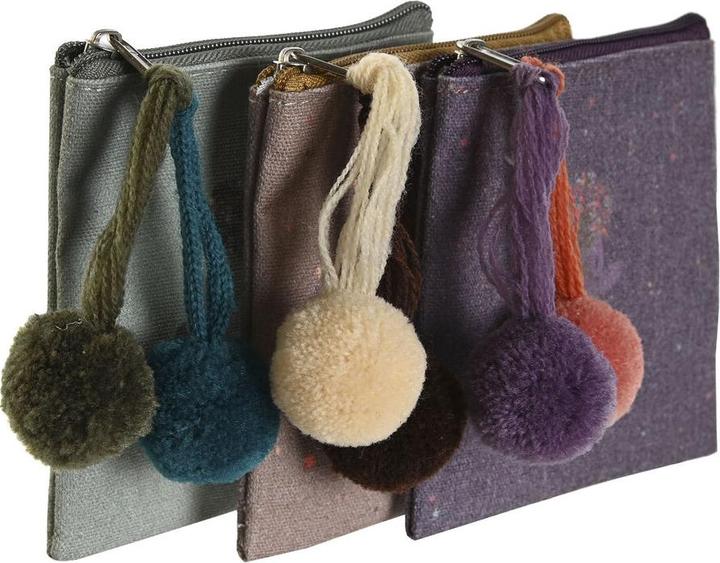 Produktbild DKD Home Decor Geldbeutel Braun grün Burgunderrot Yoga (3 Stück)