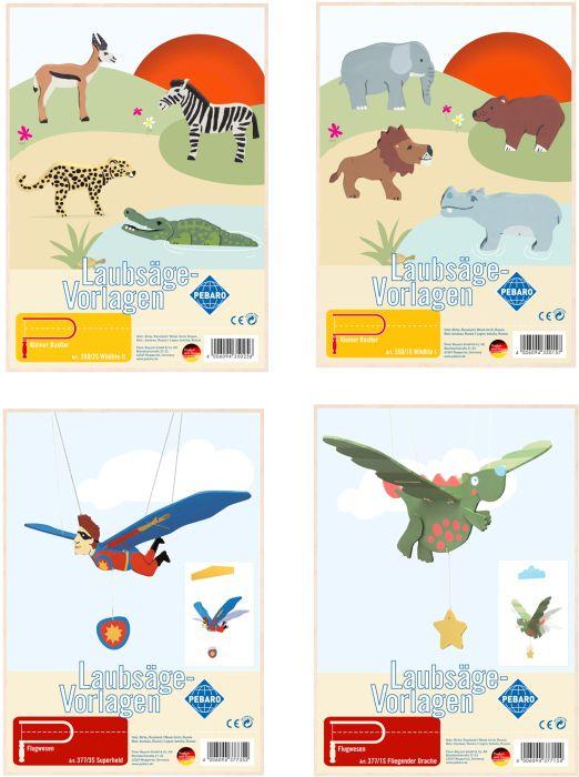 Produktbild Pebaro Laubsägevorlage fliegender Drache Mobile