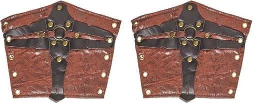 Actual product image Widmann Gladiator arm protectors in leather look (One size)