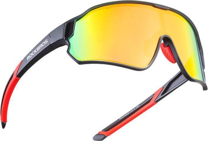 Immagine prodotto Rockbros Occhiali da ciclismo polarizzati 10135R (rosso) (Nero Rosso, Rosso)