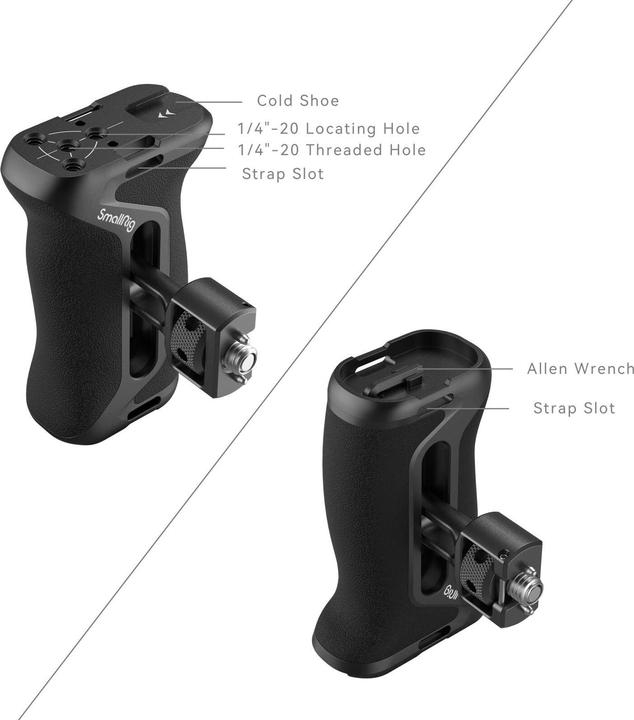 Image du produit SmallRig Poignée latérale avec vis de positionnement deux en un (Poignée)