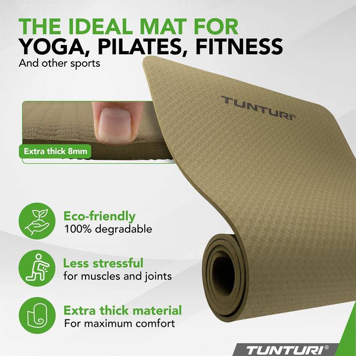 Produktbild Tunturi TPE Yogamatte Rutschfest 8 mm (8 mm)