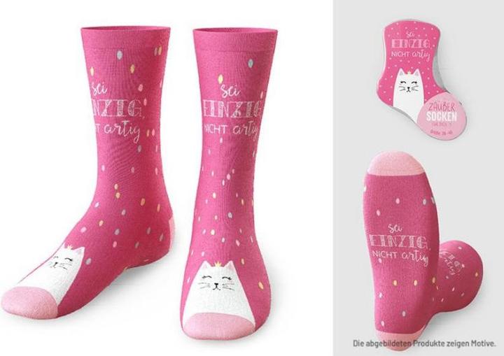 Actual product image La Vida Magic socks size 36-40 cat zoo (36 - 40)