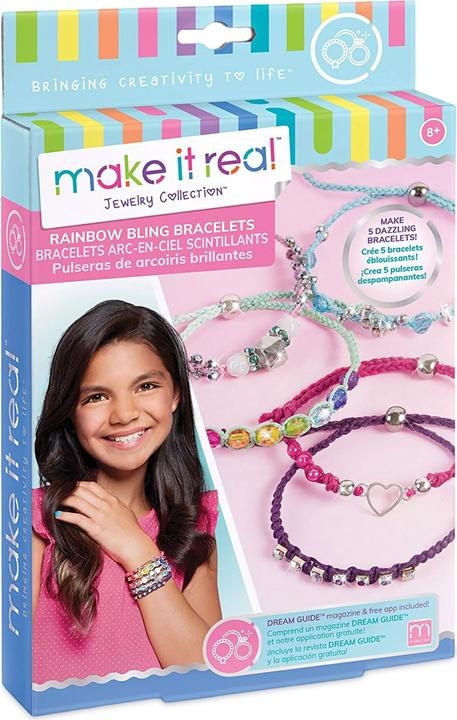 Image du produit Make it Real Bracelets à paillettes arc-en-ciel sertis de perles
