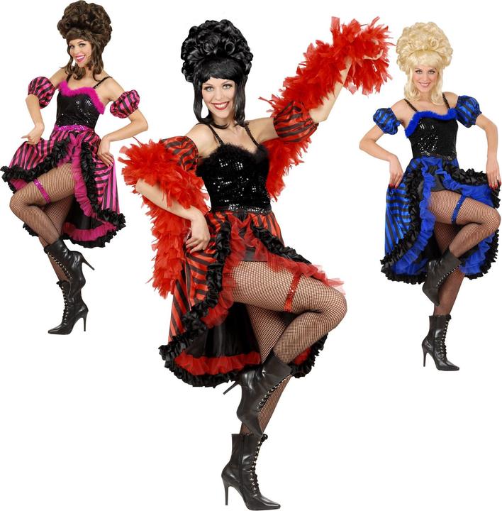 Immagine prodotto Widmann CAN CAN TÄNZERIN in 3 Farben sort. (Kleid, Armstulpen, Strumpfband), M (M)