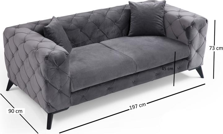 Actual product image Atelier del Sofa Navy (2 person sofa)