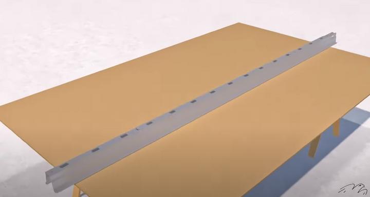 Actual product image Van der Valk Solar Systems 741802300 Galvanised roof support rail L=2300x1,5mm flat roof mounting ValkPro+ L10