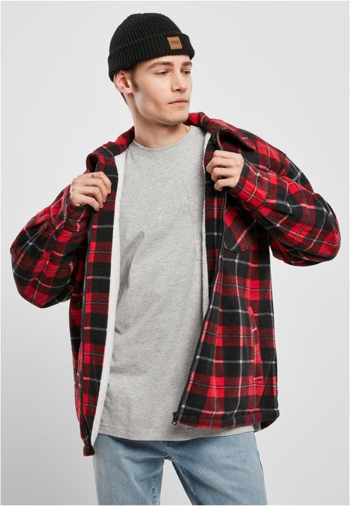 Urban Classics Plaid Teddy Lined Shirt Jacket