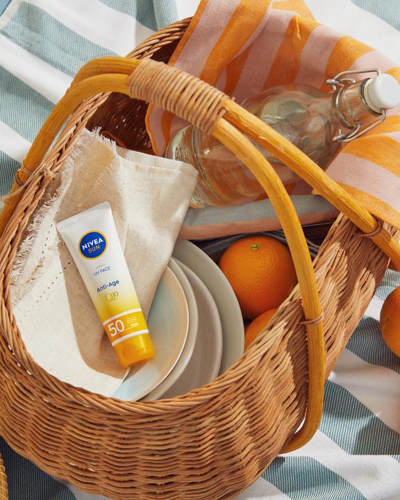 Produktbild NIVEA Sun UV Face Anti-Age Q10 (Sonnencreme Gesicht, SPF 50, 50 ml, 67.51 g)