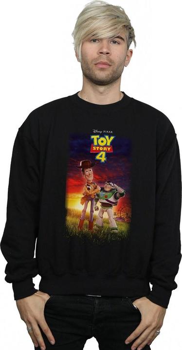 Actual product image Disney Mens Toy Story 4 Buzz And Woody Poster Sweatshirt (L)