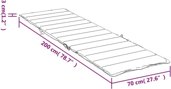 Image du produit VidaXL Hayder (200 x 70 x 3 cm)