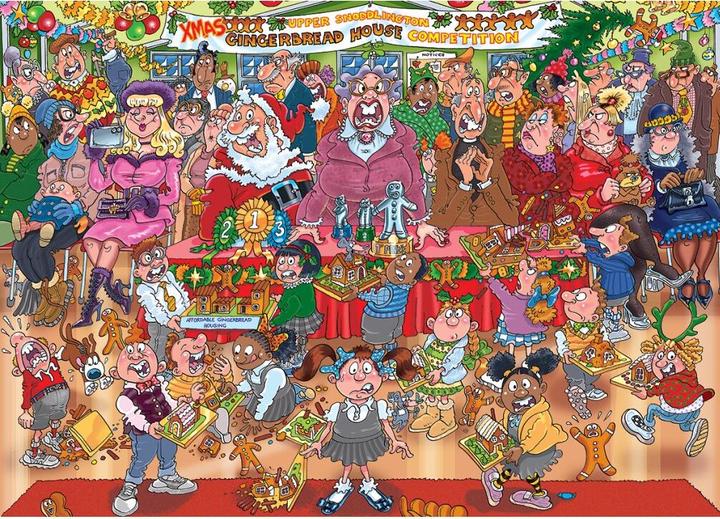 Actual product image Jumbo JUM25017 - Wasgij Christmas 18 - Gingerbread Showstopper, 2 Jigsaw Puzzle, 1000 Pieces (1000 pieces)