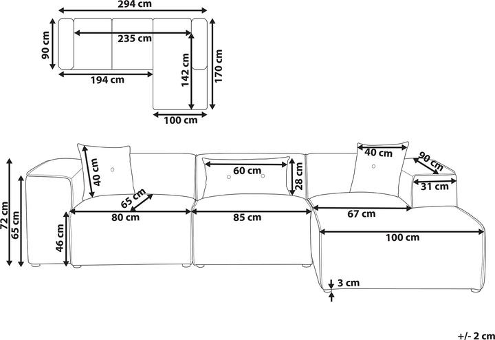 Actual product image Beliani Dolva (Corner sofa)