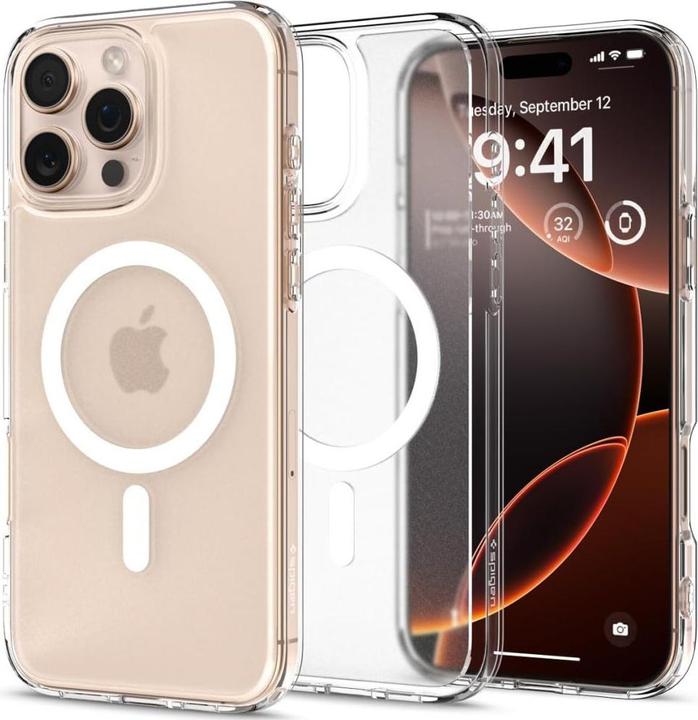 Actual product image Spigen Ultra Hybrid MAG iPhone 16 Pro Max MagSafe frost clear ACS08002 (Apple iPhone 16 Pro Max)