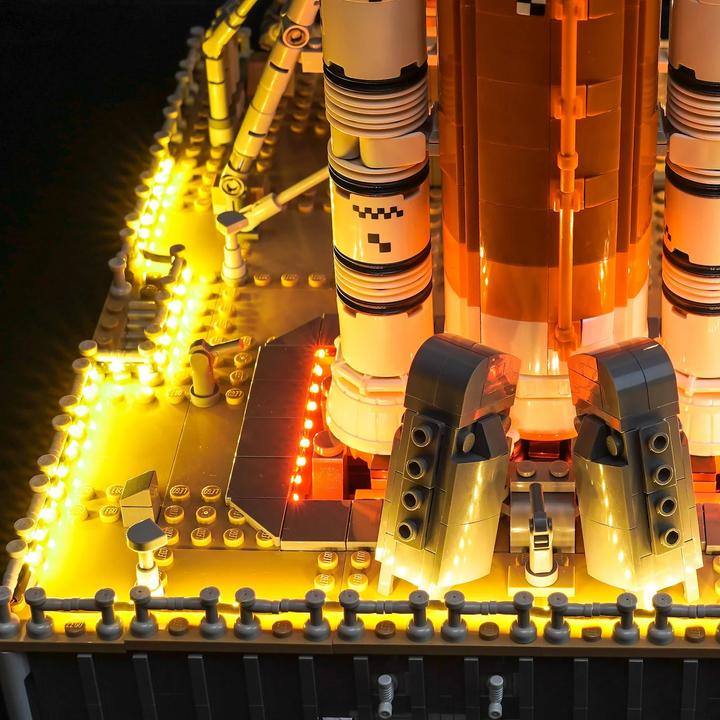 Actual product image BrickBling LED light set for LEGO NASA: Artemis launch pad (10341)