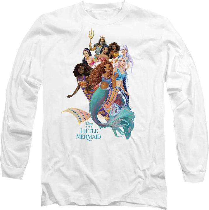 Immagine prodotto The Little Mermaid Maglietta Ariel e Re Tritone Poster di Gruppo Adulto Unisex (L)