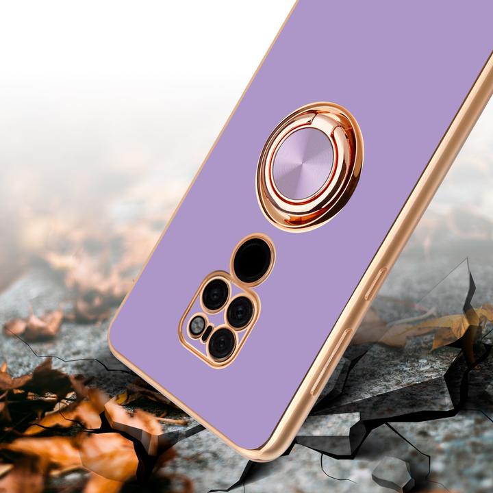 Actual product image Cadorabo Case for Huawei MATE 20 in TPU with camera protection and ring LM089 Style (Mate 20)