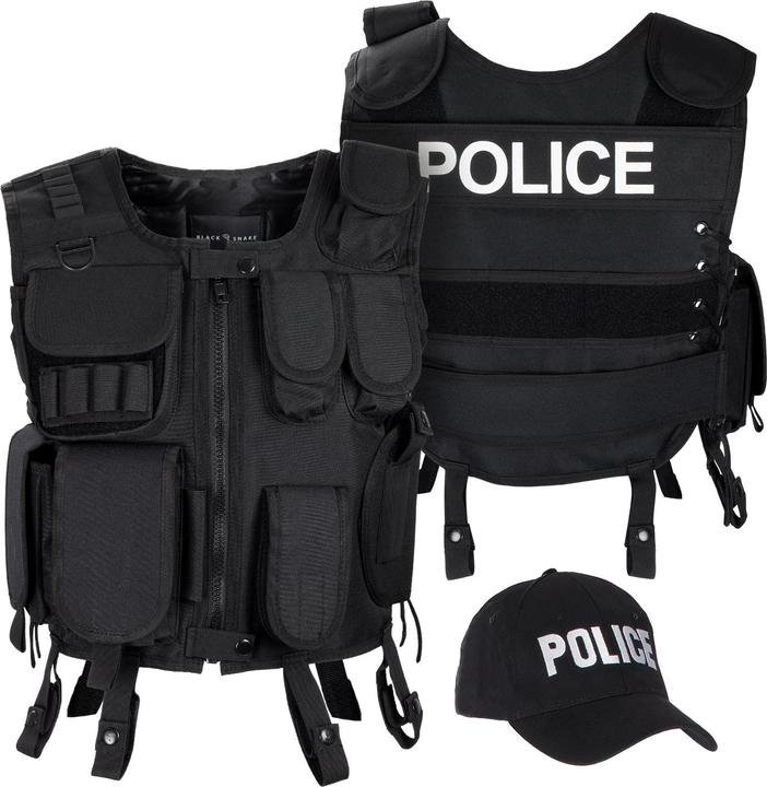 Produktbild Black Snake Kostüm mit Weste und Cap (L, XL)