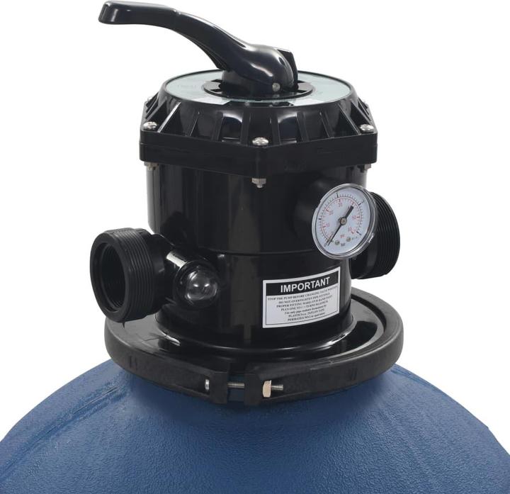 Produktbild VidaXL Sandfilter für Pool mit 6-Positionen-Ventil, blau, 560 mm