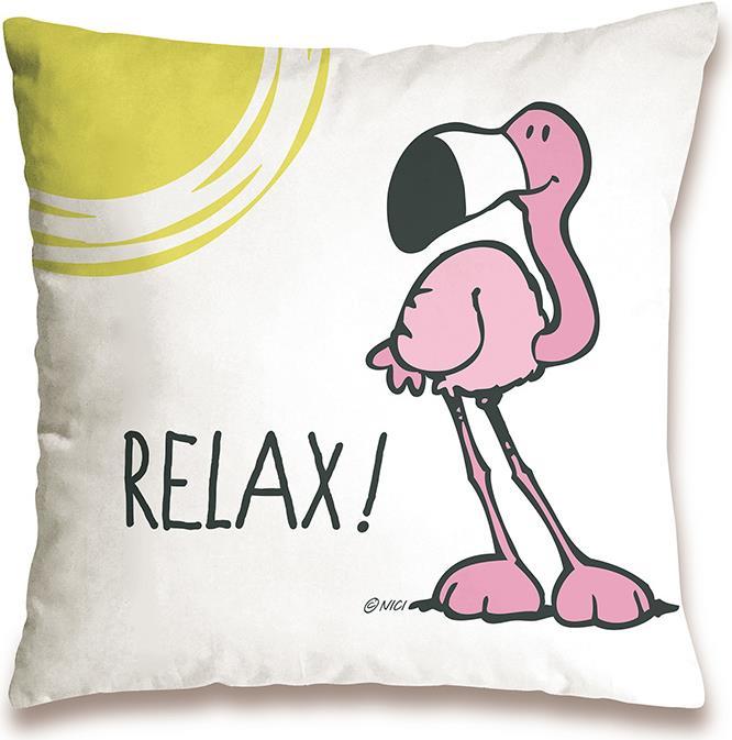 Actual product image NICI Flamingo "Relax (37 x 37 cm)
