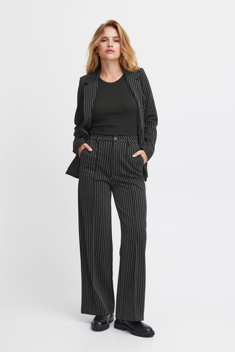 Actual product image Pulz Jeans Pulz - PZKIRA LUREX HW Pants Wide Leg - Trousers - 50207741 (XS)