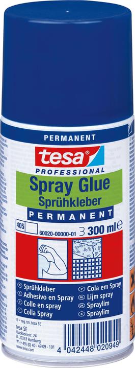 tesa Spray adhesive PERMANENT, strong adhesive for spraying, 300ml can (320 g, 300 ml)
