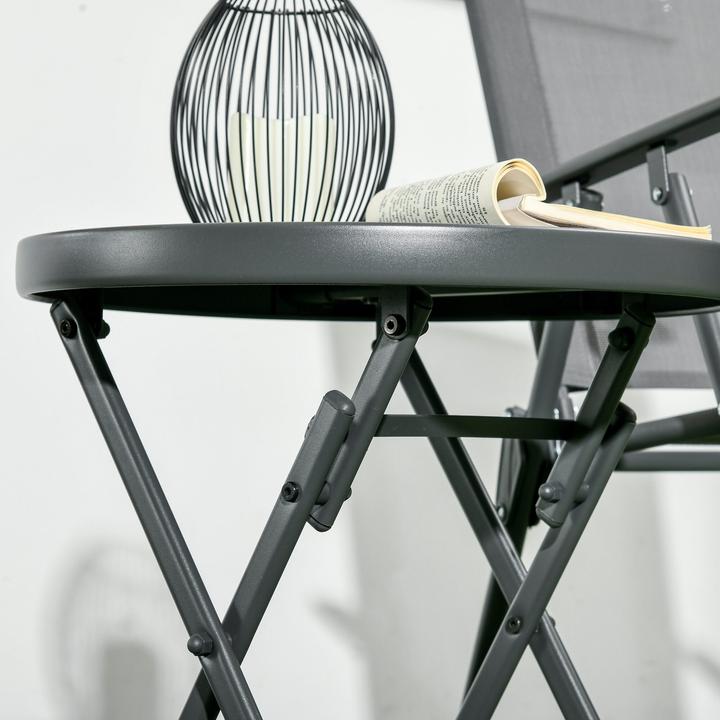 Image du produit Outsunny Table d'appoint ronde avec fonction de pliage
