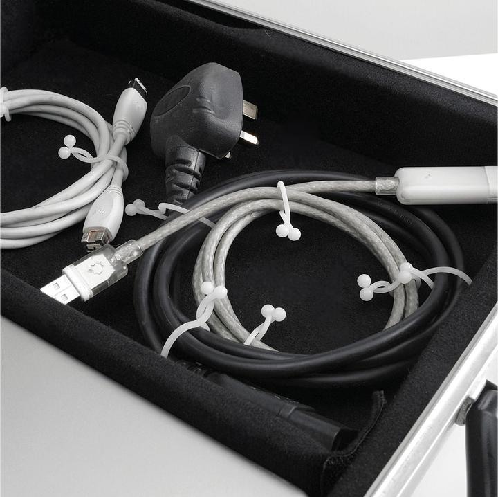 Actual product image Steffen Cable Tie D-Line Tidy White (Plastic cable ties, 15 mm, 20 pcs.)