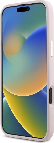 Immagine prodotto Guess GUHCP16MSMBSLP iPhone 16 Plus 6.7" różowy/rosa Custodia rigida in silicone Script Metal Logo & Frame