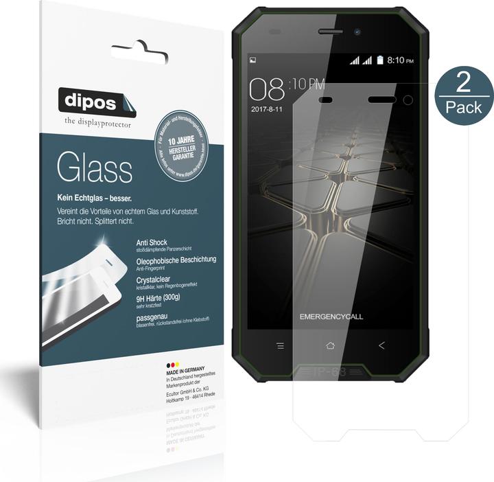 Actual product image Dipos Screen Protector Anti-Shock (2 Piece, Blackview BV4000 Pro)