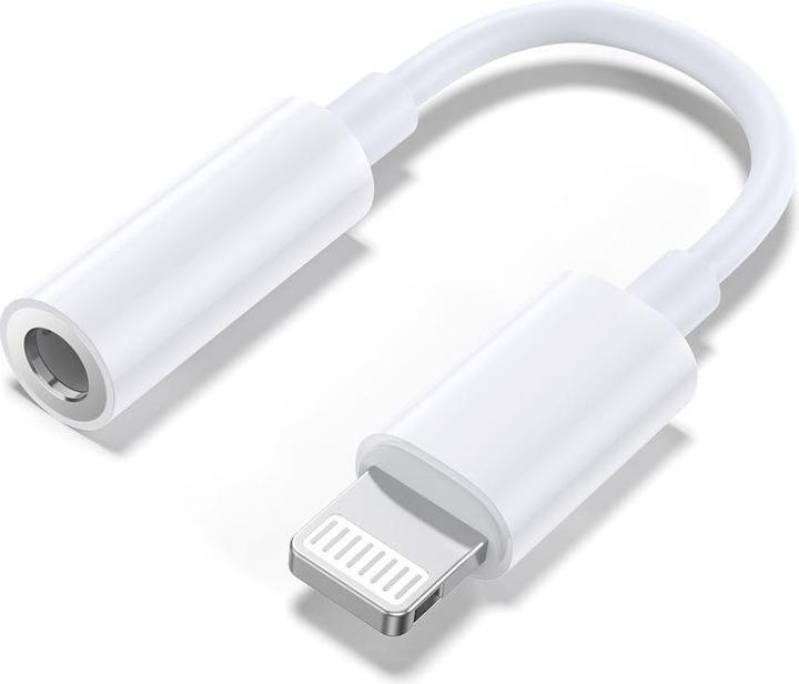 SIGN Adapter Lightning naar 3,5 mm - Wit (Bliksem, 3,5 mm aansluiting)