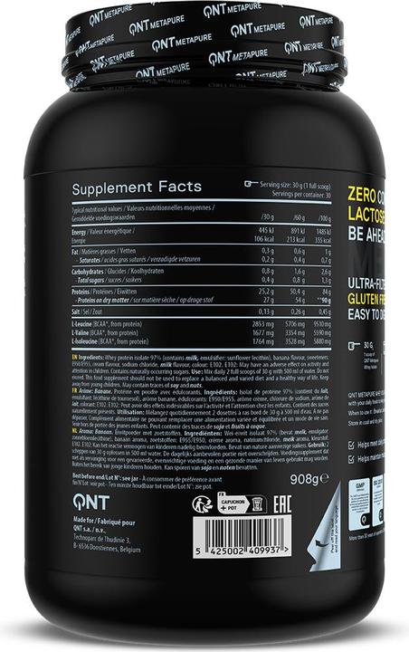 Immagine prodotto QNT MetaPure Zero Carb (Banana, 1 pz., 1000 g)