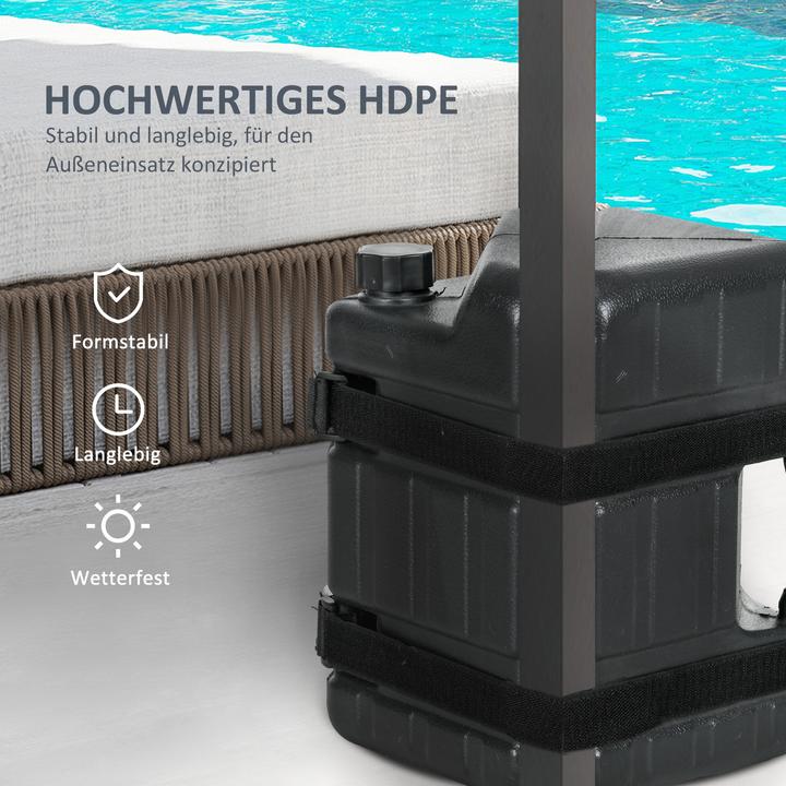Produktbild Outsunny Pavillonankergewicht mit Griff und Gurt (21 cm, 21 cm)