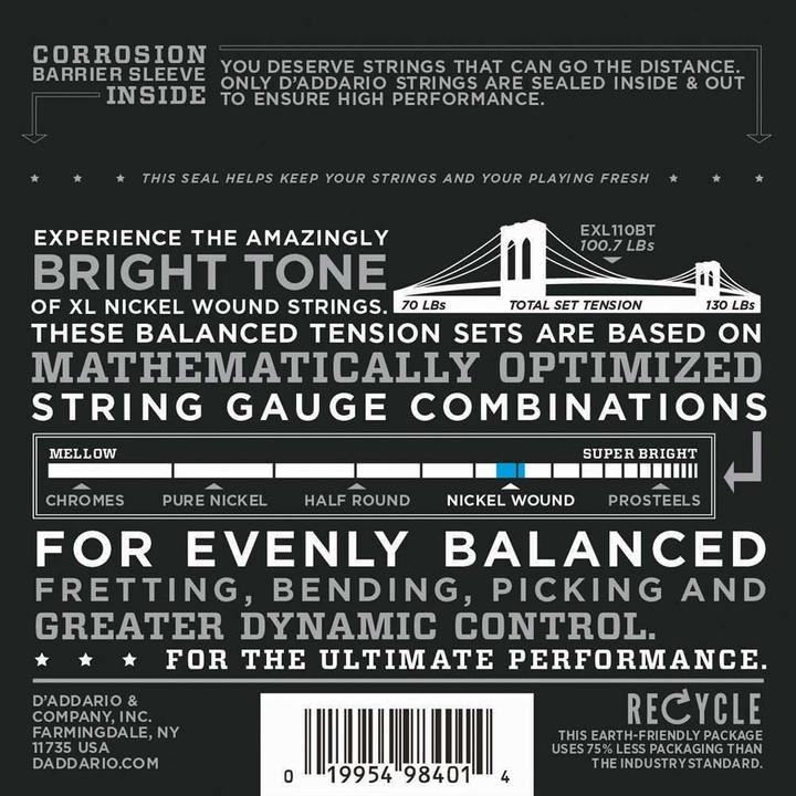 Image du produit D'Addario Exl110bt (6 x, Guitare électrique, 0.05")