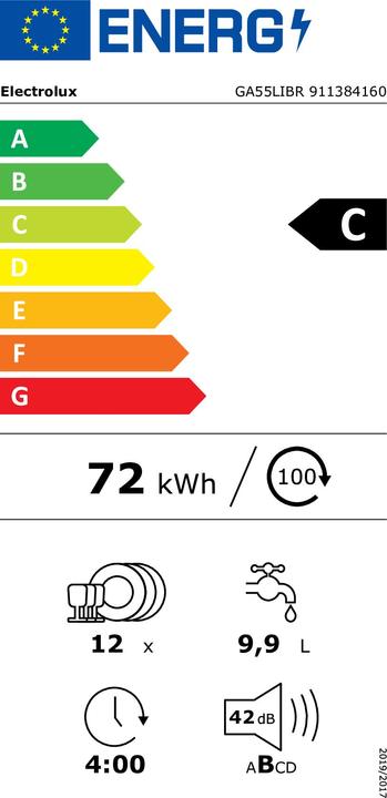 Label énergétique Electrolux Ga55libr