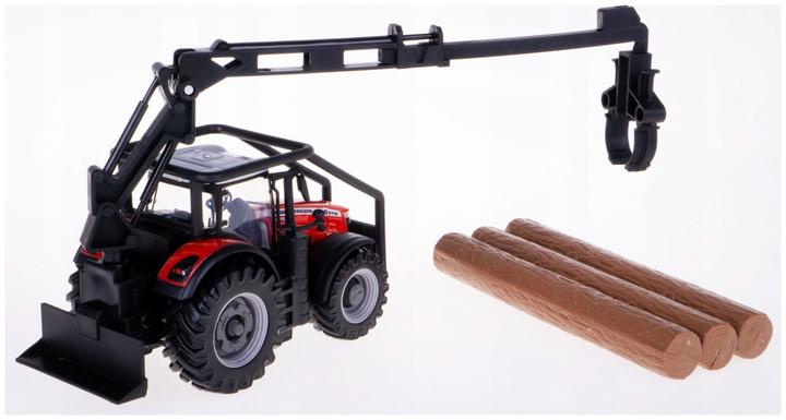 Actual product image Bburago 18/31671 Massey Ferguson 8740S tractor Official scale 1:32 metallic red with drive, loader a