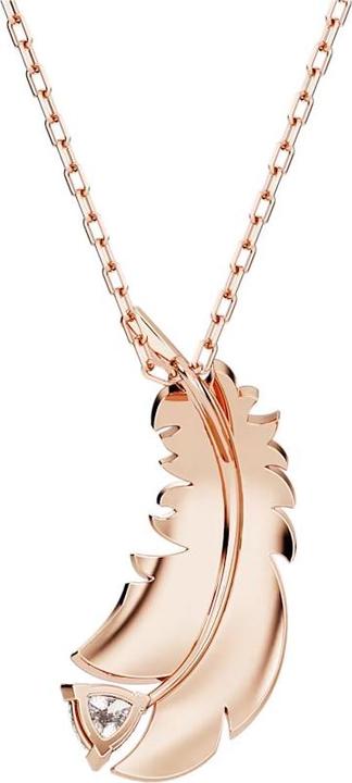 Immagine prodotto Swarovski Bella collana di piume in oro rosa bianco (Metallo Swarovski, 38 - 43 cm)