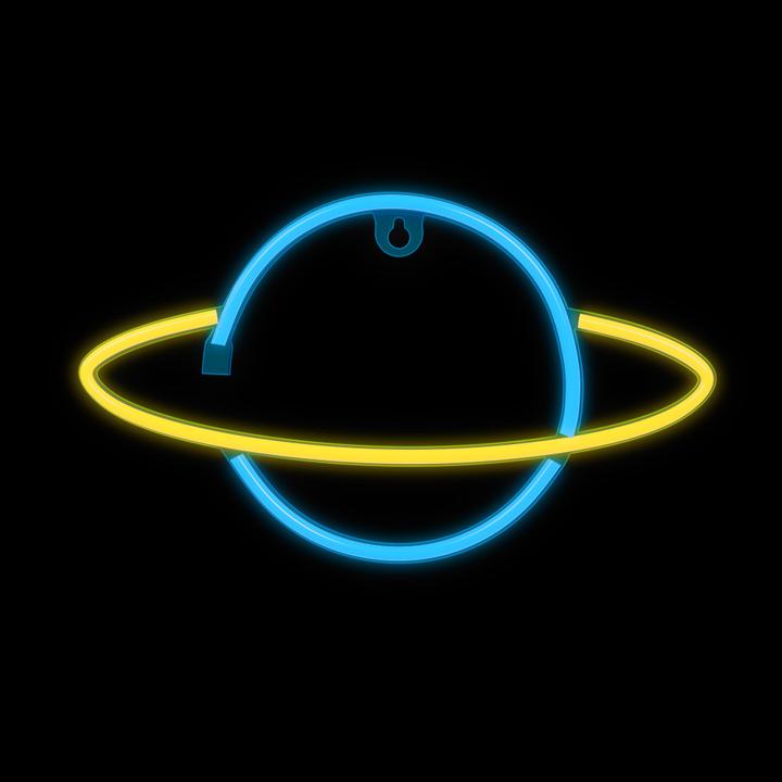 Immagine prodotto Forever Light Luce LED al neon SATURN giallo blu Bat + USB FLNE11