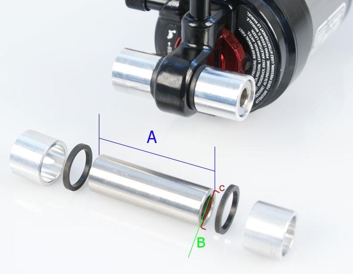 Actual product image RockShox Rear Shock Mounting Hardware 36.0x8mm (1 Set) (36 mm, 8 mm)