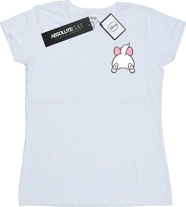 Actual product image Disney Womens/Ladies Aristocats Marie Backside Breast Print Cotton T-Shirt (M)