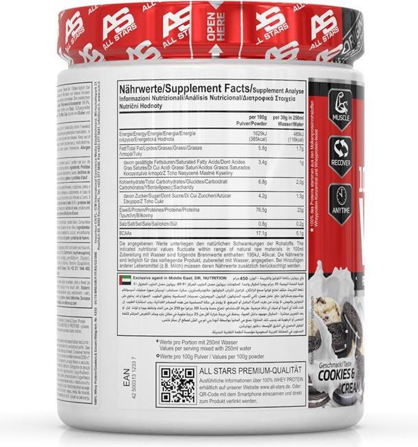 Produktbild All Stars 100% Whey (Cookies & Cream, 1 Stk., 400 g)