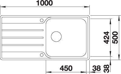 Actual product image Blanco Lemis XL 6 S-IF (Top-mounted sink, 100 cm, 50 cm)
