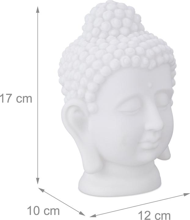 Immagine prodotto Relaxdays Testa di Buddha (12 x 10 x 17 cm)