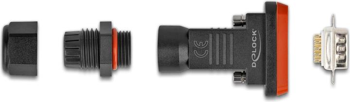 Produktbild Delock Adapter D-Sub HD 9 Pin Stecker mit Gehäuse IP67 wasserfest (Sub-D 9, 8 cm)