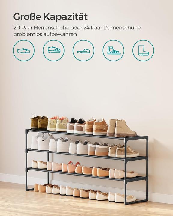 Image du produit Songmics Étagère à chaussures (116 x 30 x 55 cm)
