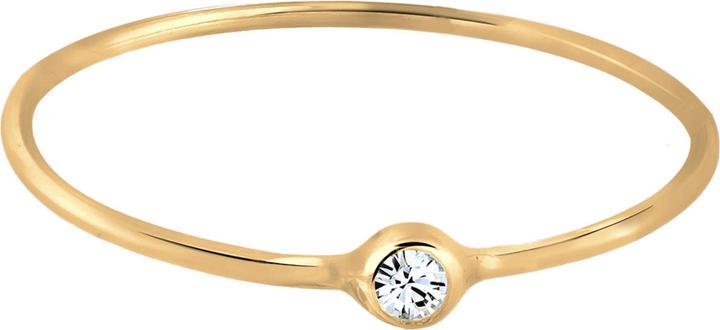 Produktbild Elli Ring Solitär Stapelring Kristall 925 Silber (58, 925 Silber)